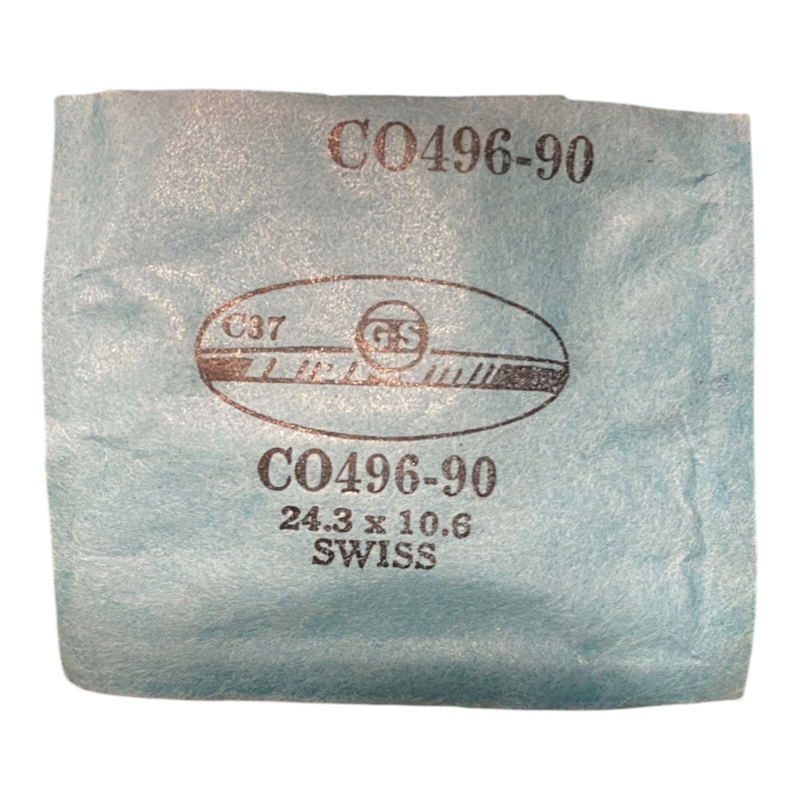 Germanow-Simon Mach (GS) CO496-90 Watch Crystal 24.3×10.6 NOS Part Flexo Swiss