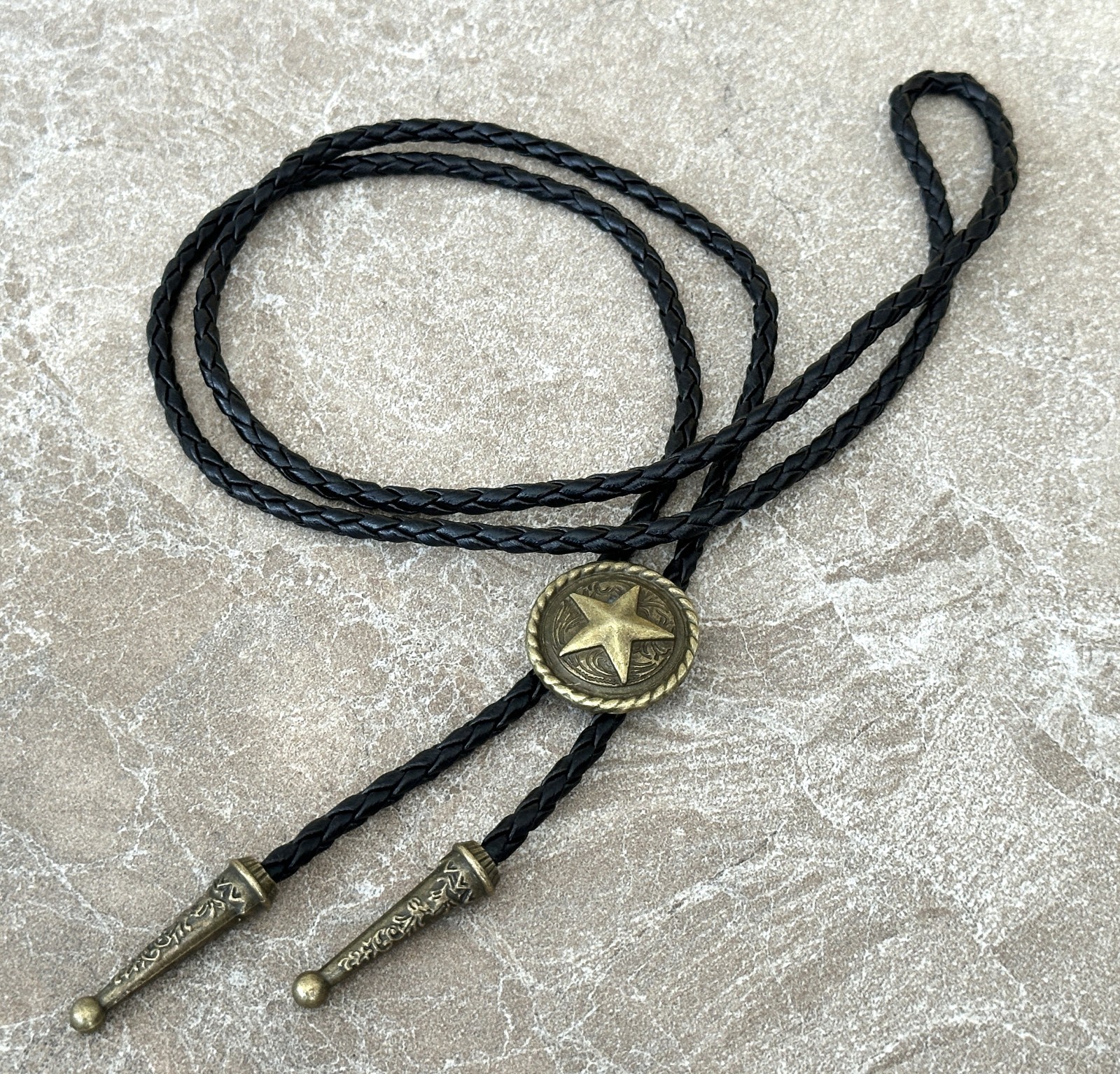 Bolo Tie Mens Wedding Necklace Leather Rope Western Cowboy Style