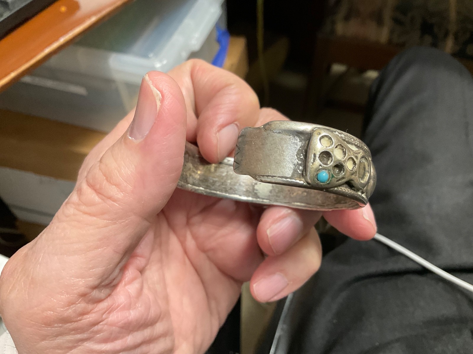 Afghan Kuchi/Pashtun Silver Tribal Cuff, Mid 20th Century, 69.20 Grams