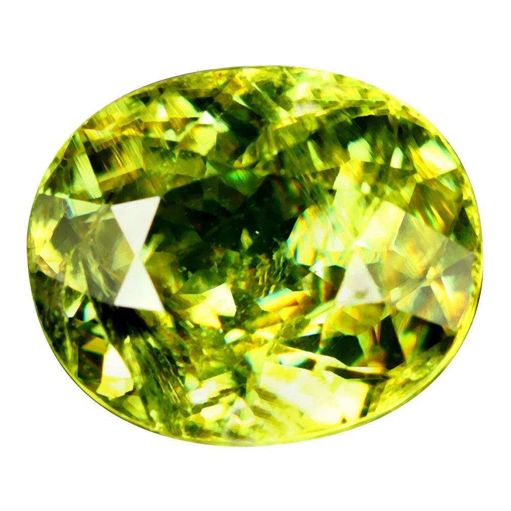 1.69 ct Magnificent Oval (7.65 x 6.40 mm) Pakistan Multi Color Sphene Gemstone