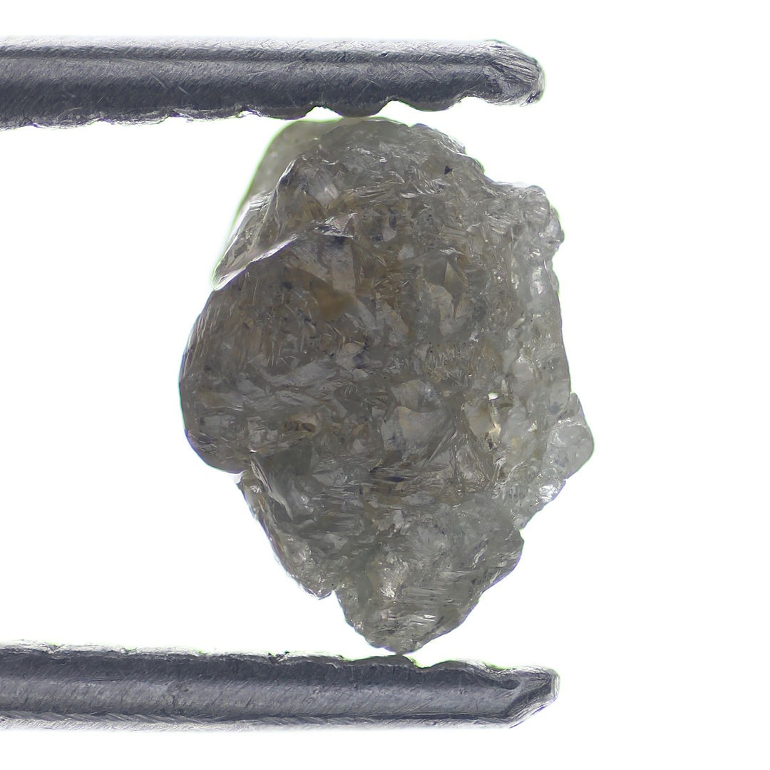 7.21×5.46×5.19 MM Natural Loose 1.22 Carat Rough Raw Grayish Fancy Diamond