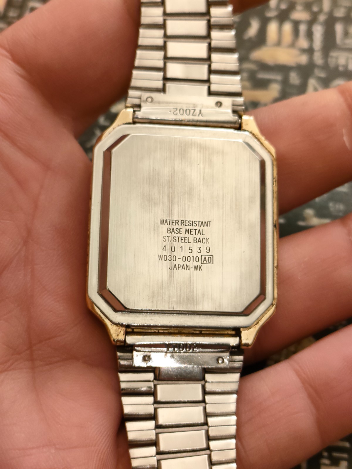 1984 VINTGE SEIKO SPACETRONIC W030-0010A0 DIGITAL ISLAMIC WATCH GOLD & SILVER