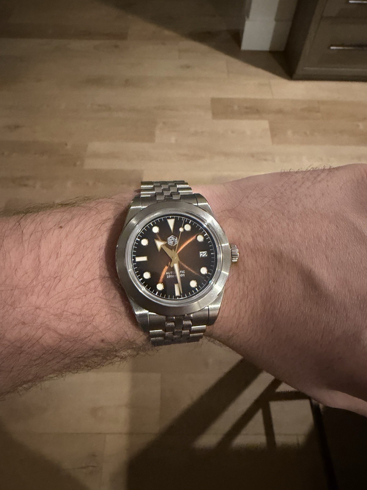 San Martin Brown Dial Jubilee Bracelet With Quick Micro Adjust (Mint Condition)