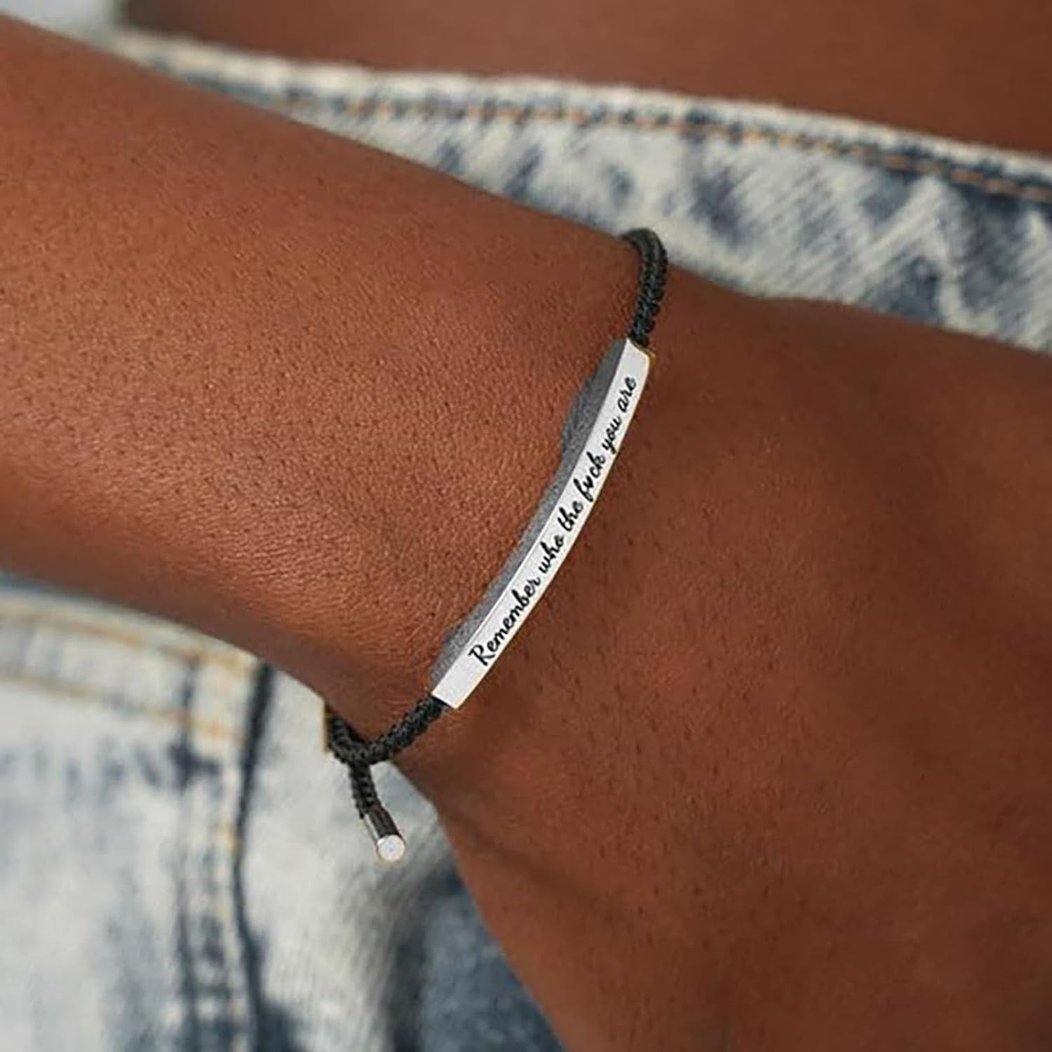 Let Them Tube Bracelet for Women, Self Worth Motivation Bracelet Adjustable Brai