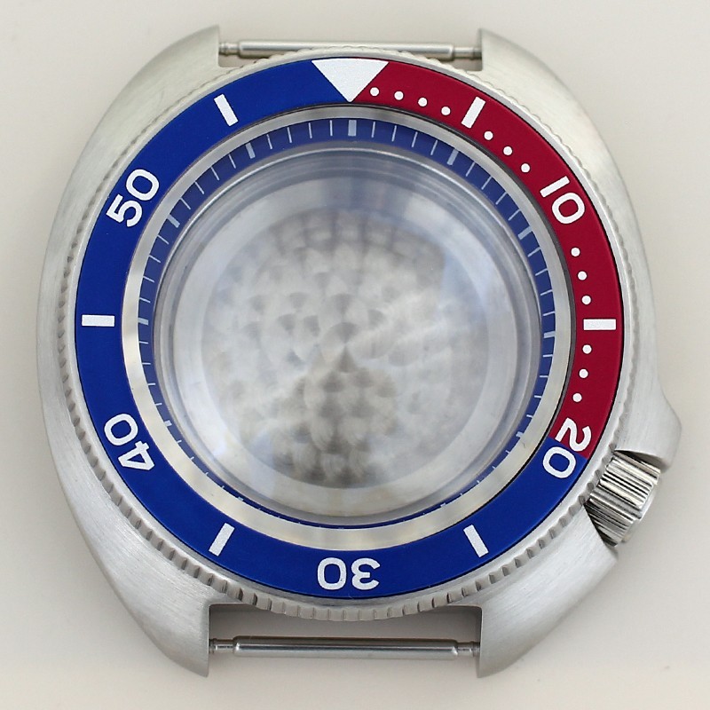 44mm Turtle Mod Stainless Watch Case Fit 28.5mm Dial For Seiko NH35 NH36 NH38