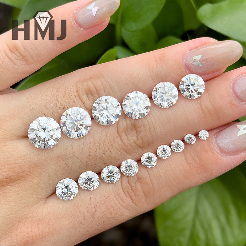 0.7 -6.5mm Round D White Loose Moissanite Stone 1ct VVS1 Excellent cut Brilliant
