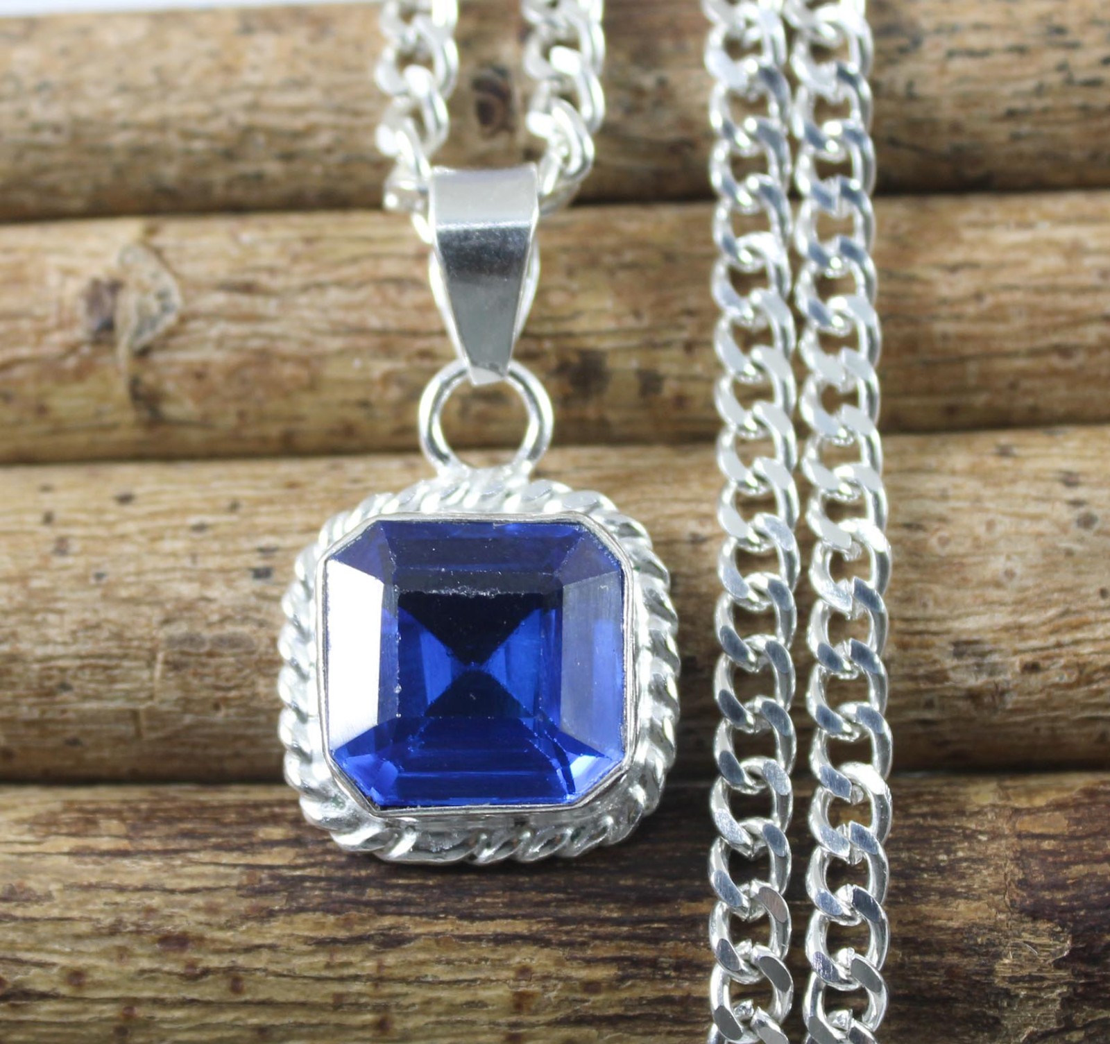 Veterans Day 14.85 Ct Natural Octagon D Block Tanzanite Gems Certified Pendant