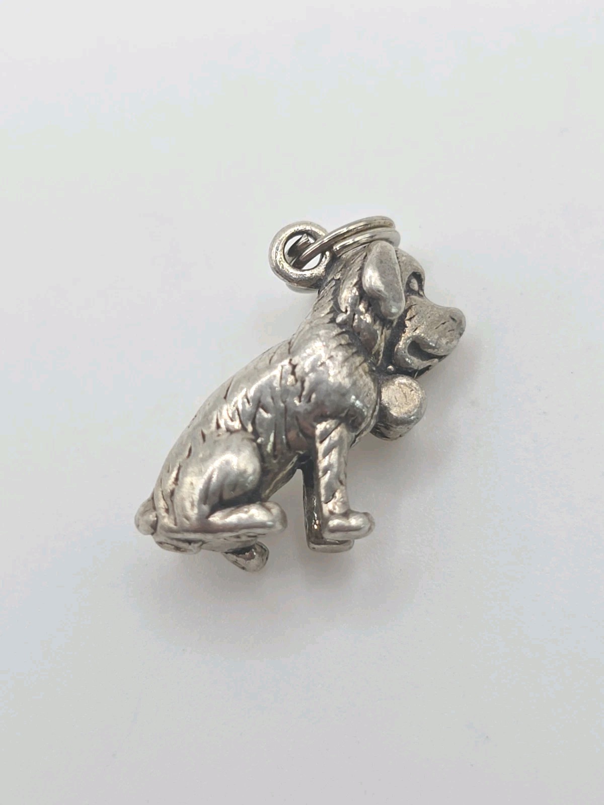 Sterling Silver 925 St Bernard Dog Charm