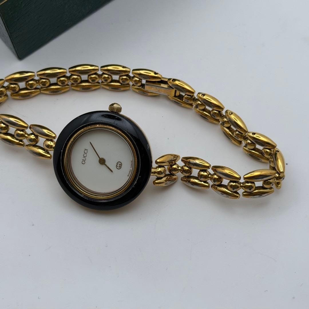 GUCCI 1100-L 11/12.2 Change Bezel Watch w/ Box 6 Bezels (Silver) – Working8