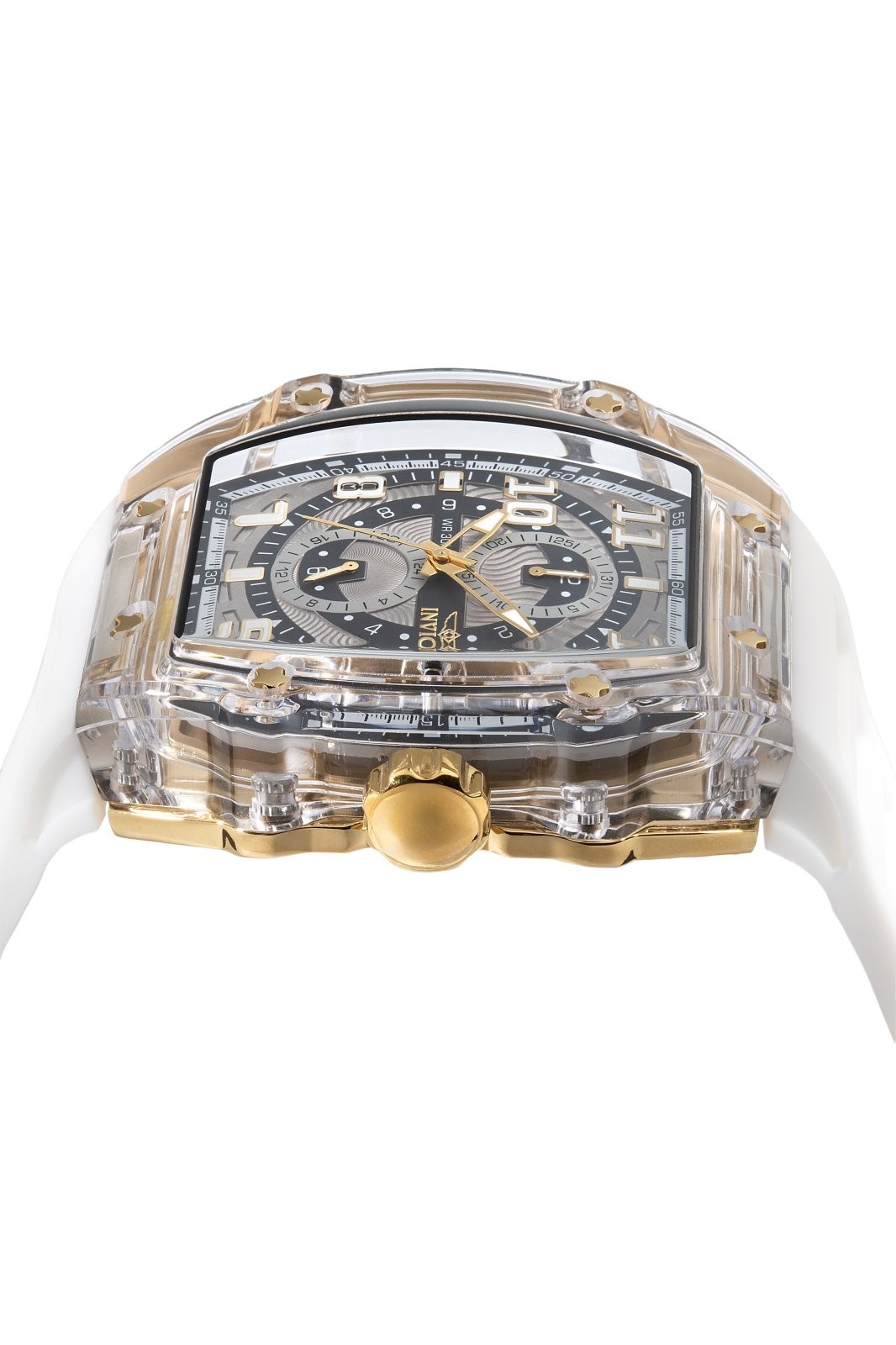 Invicta Men’s Racing 48.5mm Gold Bezel VH61 Quartz Watch IN-48712
