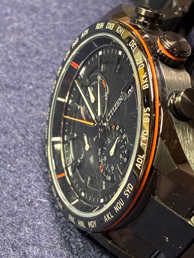 CITIZEN ATTESA H800-T025871 Eco-Drive Chronograph Black Titanium
