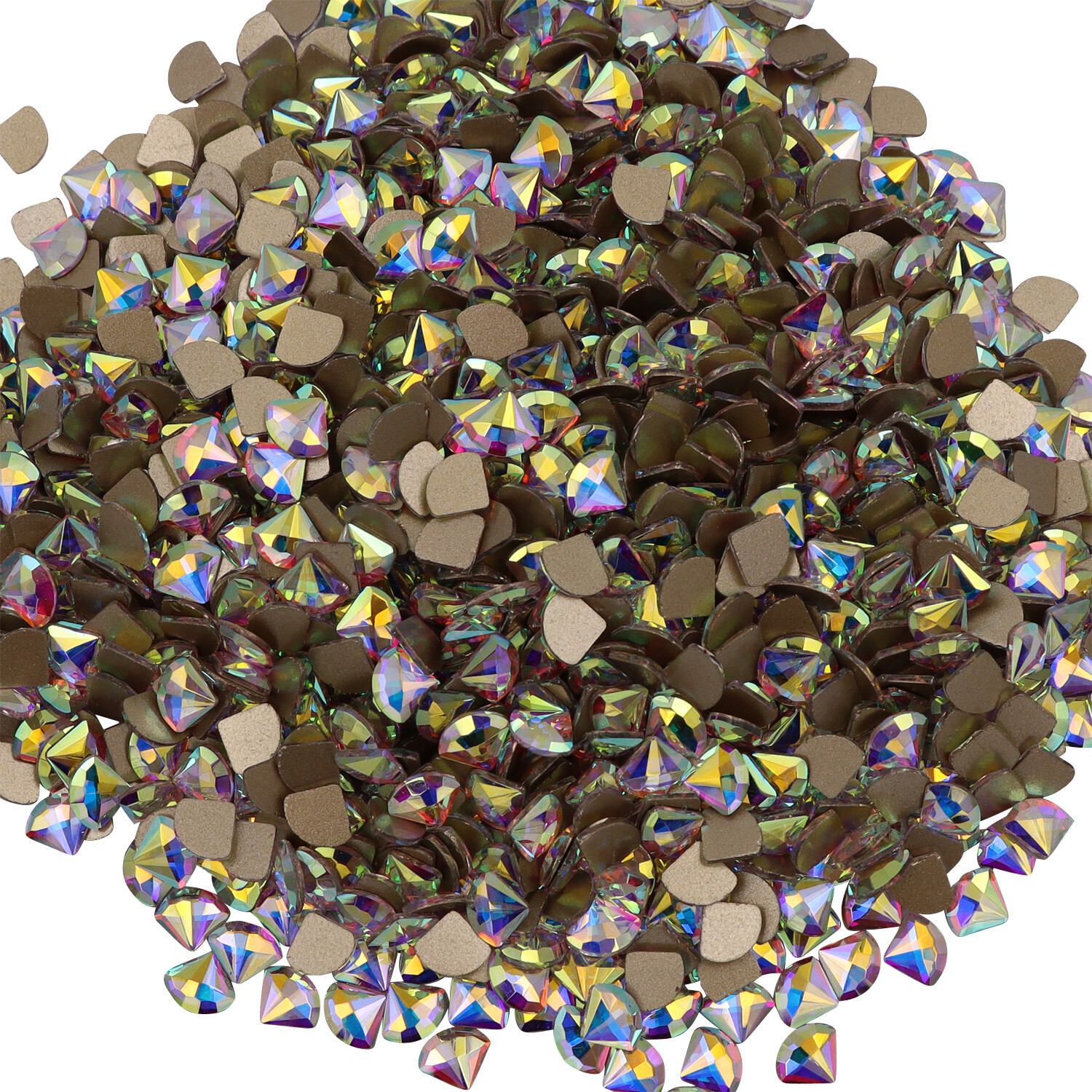 Crystal Flat Back Nail Art Glitter Rhinestone Glass Strass Manicure Tips Charms