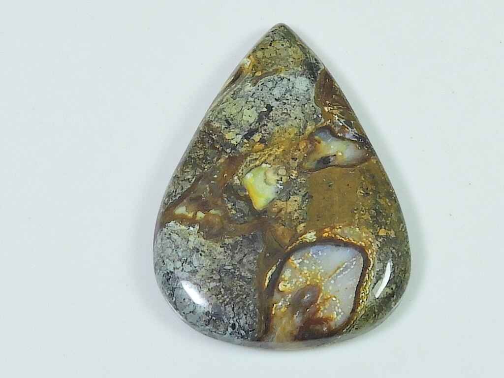 45Cts. Natural Rock Calcite Pear Crystal Cabochon Loose Gemstone 28X40X06 MM o98