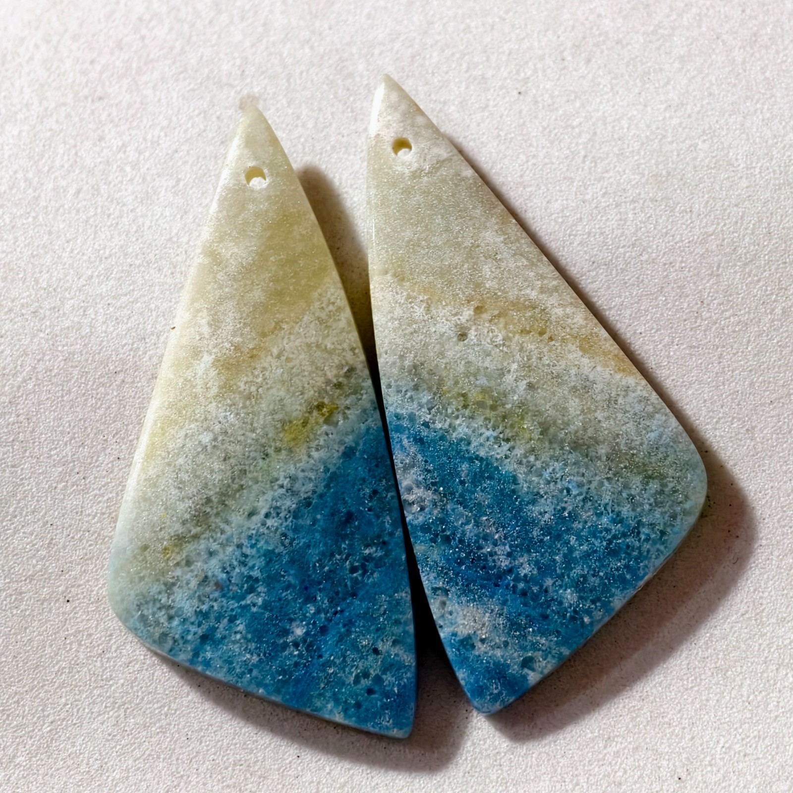 48 Cts Natural Trolleite Drilled Pair Cabochon Gemstone For Jewelry 42 X 19.2 MM
