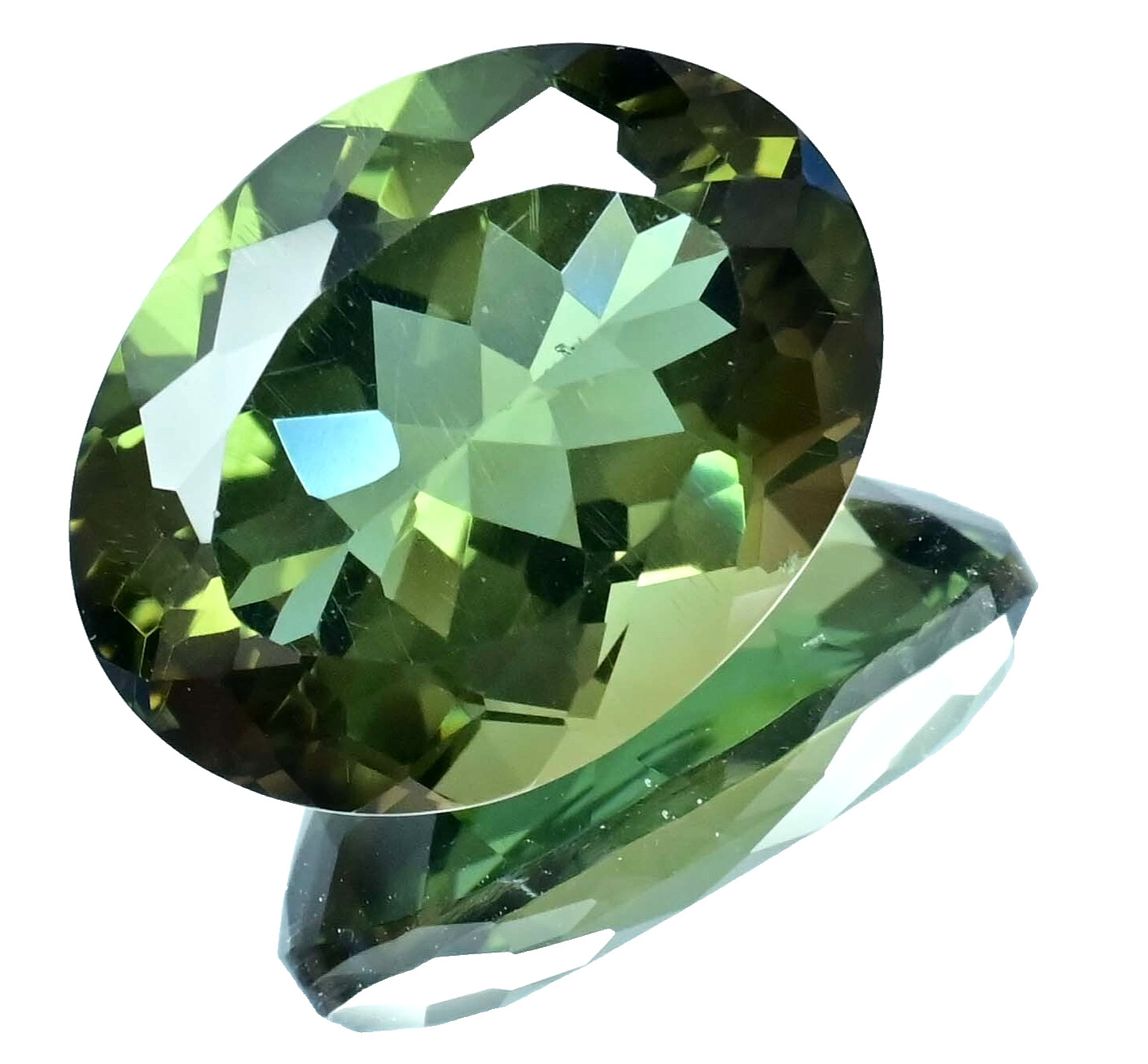 Natural Greenish Moldavite 21.25 Ct Oval Certified Flawless Loose Gemstone