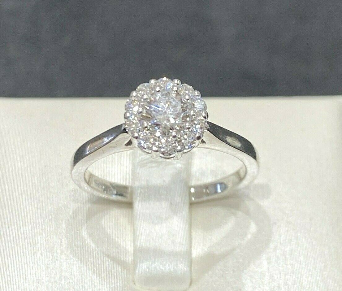 1/2 Carat Diamond Ring in 18ct White Gold G VS1