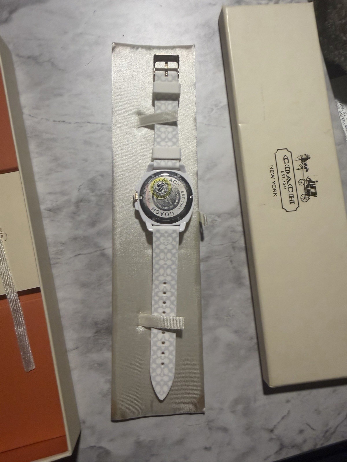 Coach Boyfriend White Silicon Rubber Strap Watch 14501562