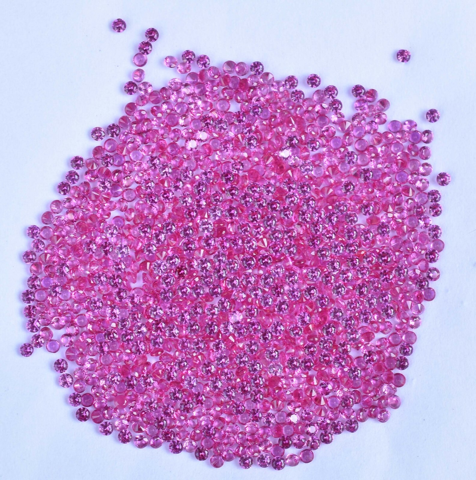 1000 Pcs Natural Red Pink Ruby Round 1.00 mm Quality Treated Loose Gemstone