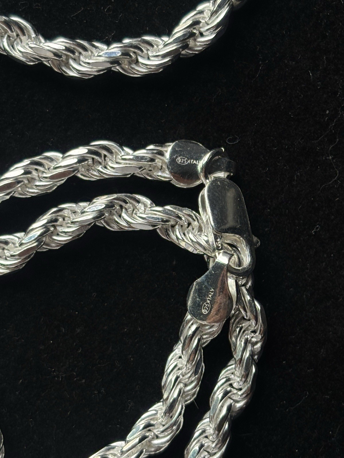 Solid Sterling Silver 5.2mm Rope Chain 24” Inch Heavy 45 Grams