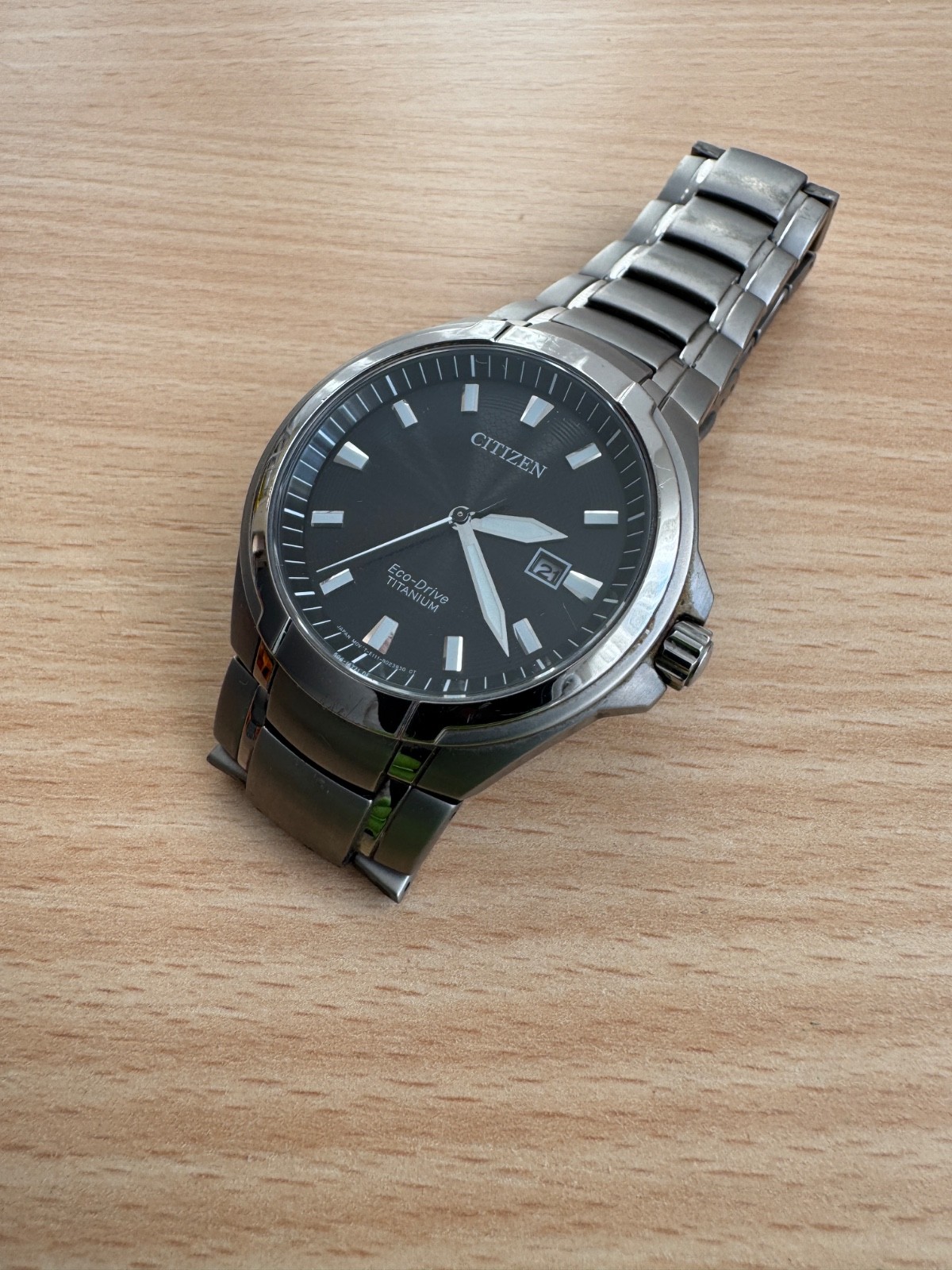 Citizen Eco-Drive Titanium Men’s Watch Sapphire Crystal 100m Japan Mov’t Date