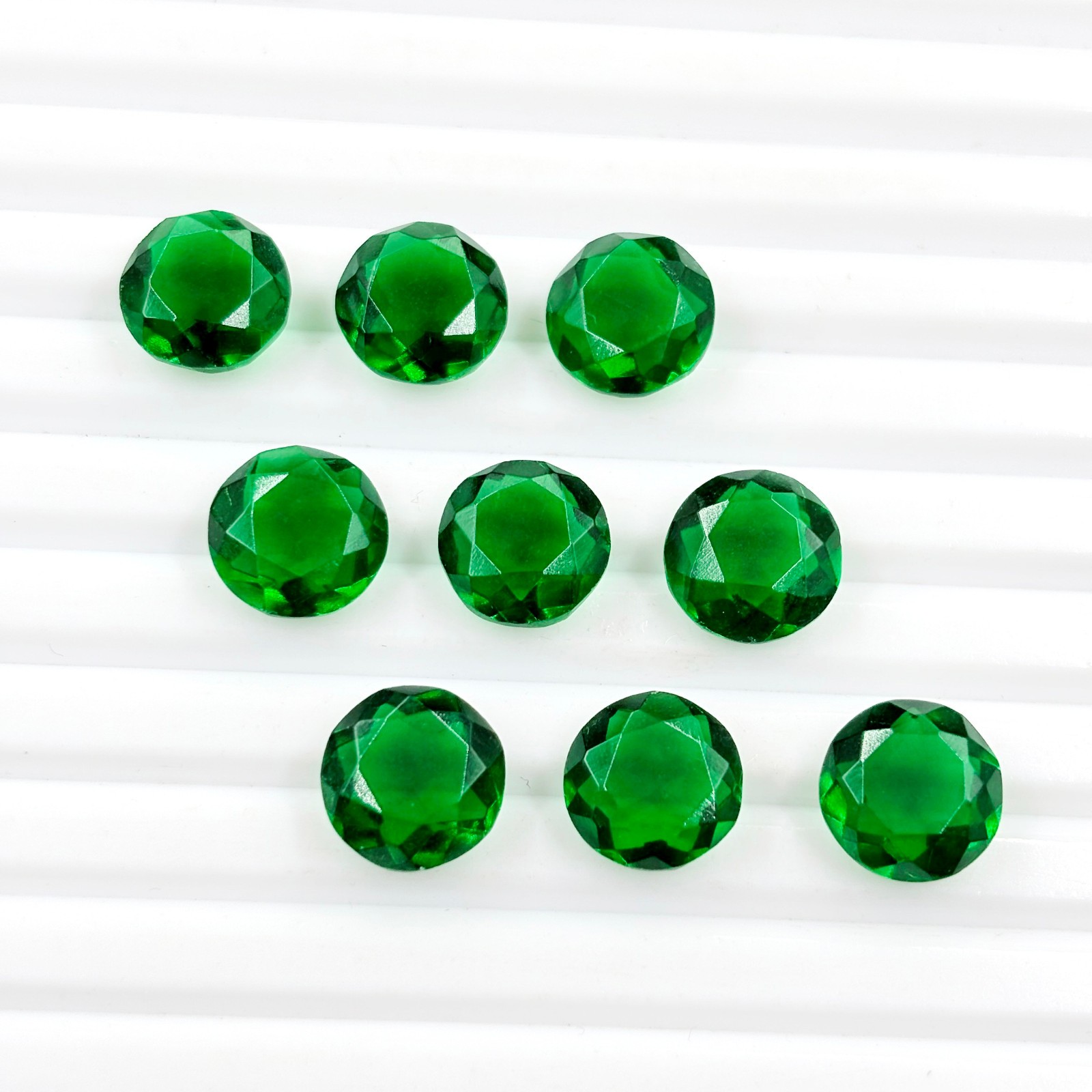 20 Pcs Faceted Emerald Hydro Quartz Loose Gemstone -6mm-25mm Approx