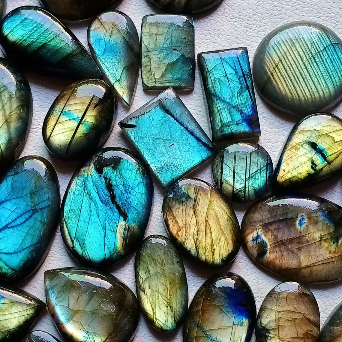 300 Ct Natural Labradorite Wholesale Parcel Labradorite Lot Loose Stone Cabochon