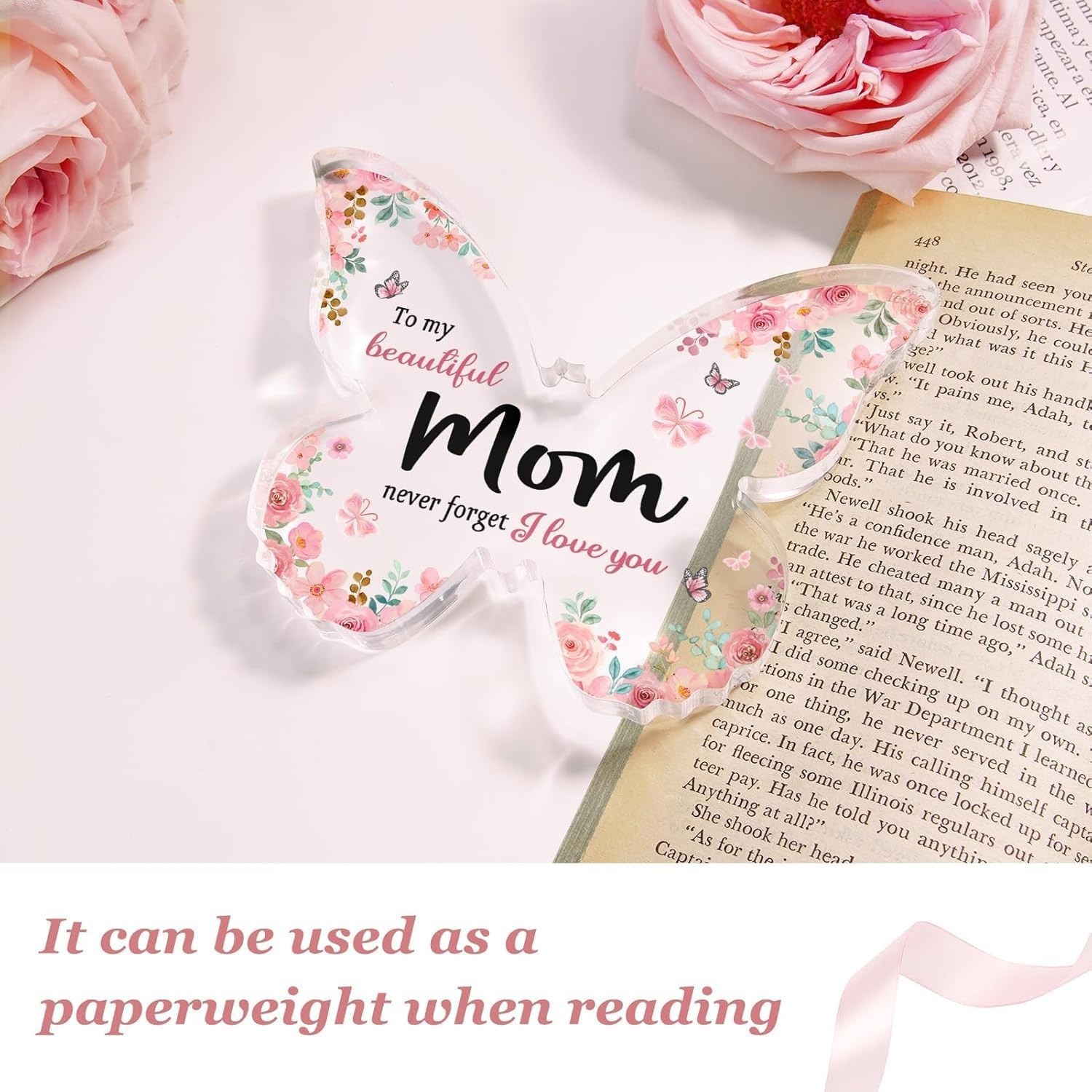 Heartfelt Butterfly Acrylic Plaque – Perfect Gift for Mom on Any Occasion