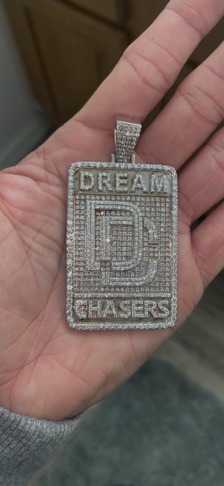 Iced Out Dreamchasers Moissanite Diamond Pendant