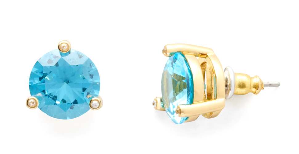 💙Kate Spade Rise and Shine Stud Earrings – KG181 Perfect Pool Blue Zirconia NWT
