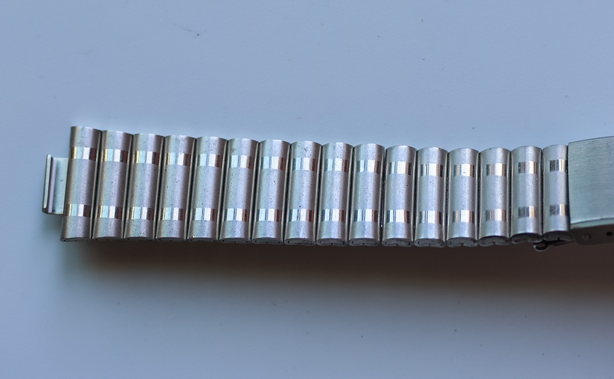 Bulova Vintage Watch Bracelet Band Silver Stainless Steel 17.4mm