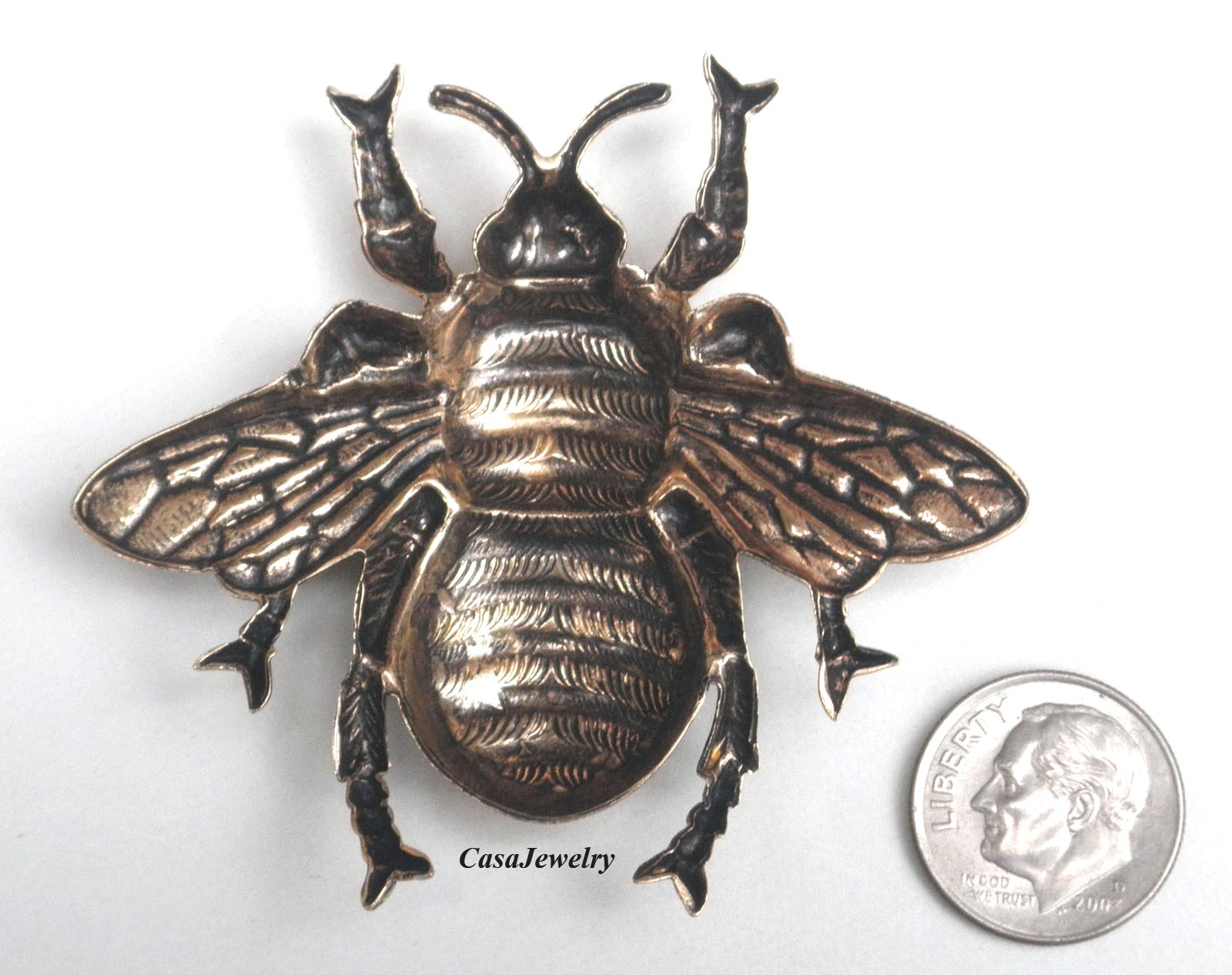 #5015 ANTIQUED GOLD BUMBLE BEE COMPONENT – 1 PC