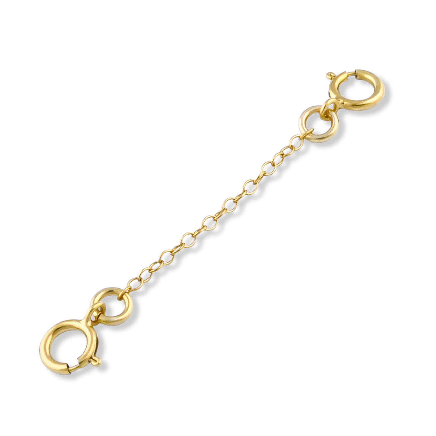 14k Gold Filled 1mm Bracelet Safety Chain 1″, 2″, 3″