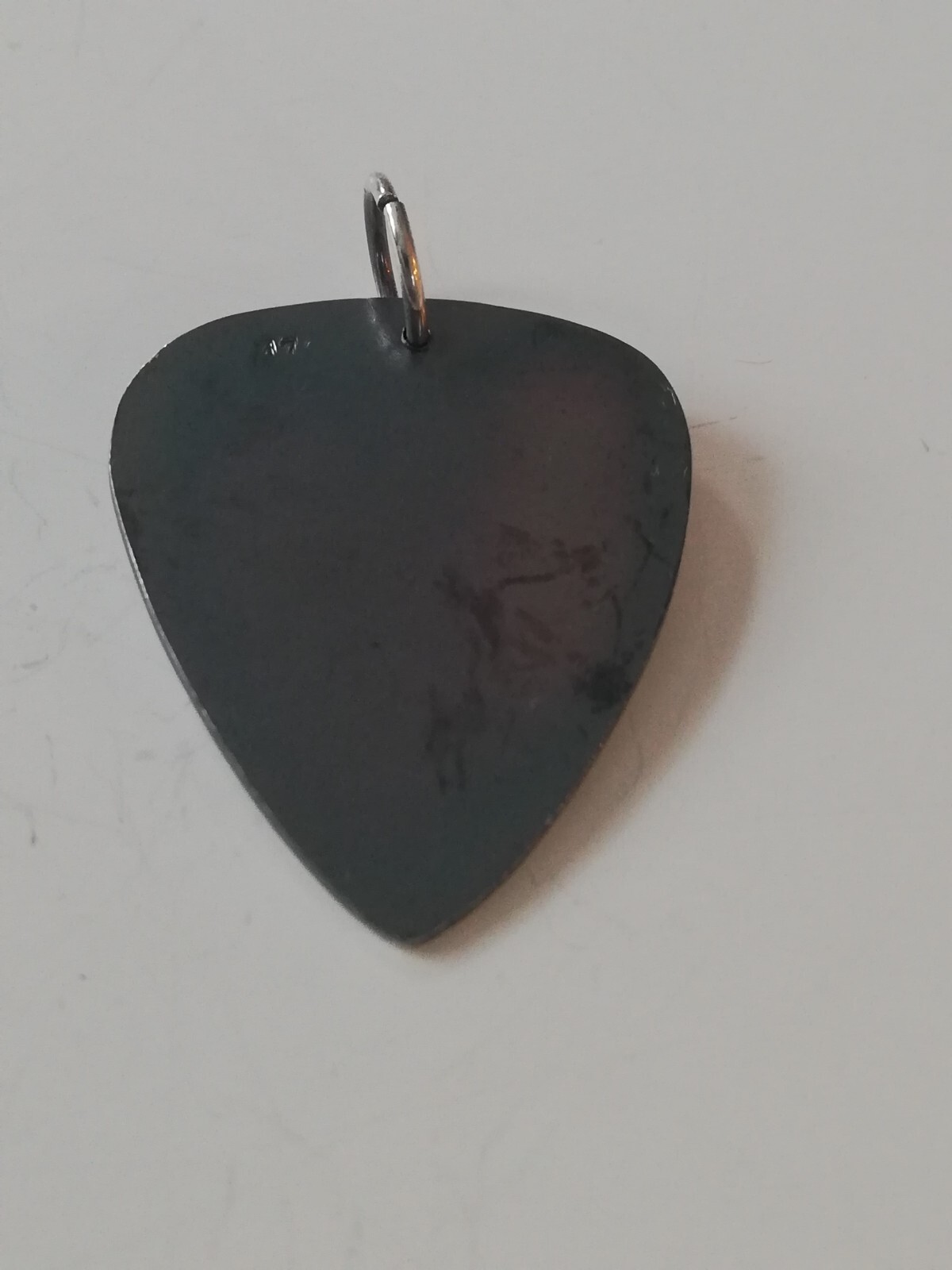 . 925 Solid Silver Men’s Guitar Pick Metal Rock Band Biker Pendant New.