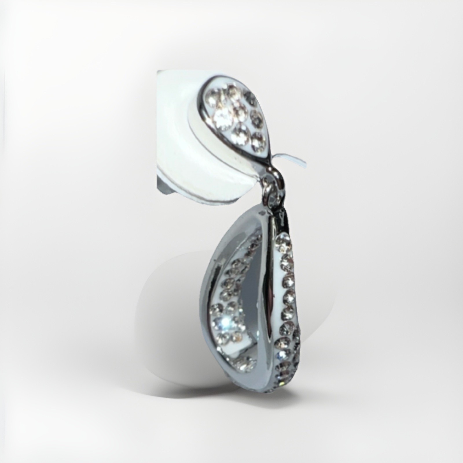 sparkle allure Crystal Teardrop Dangle Earrings Silver Plated Nickel-Free