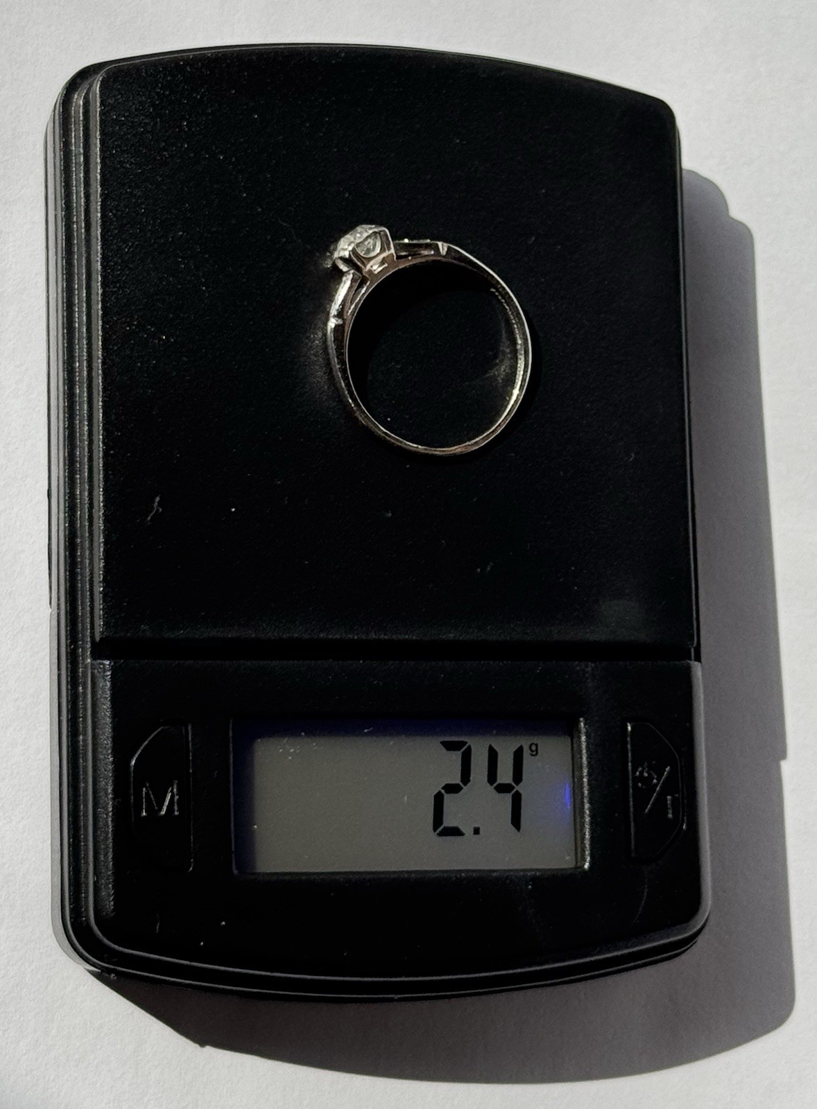 Antique 900 Platinum Victorian Old Mine Cut Diamond Solitaire Ring 0.57 ctw