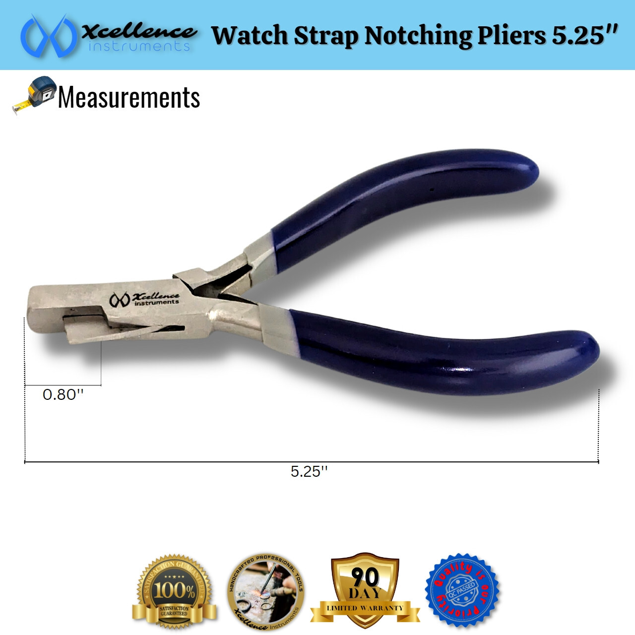 Xcellence Leather & Rubber Watch Strap Notching Pliers Repair Tools 5.25″ Purple