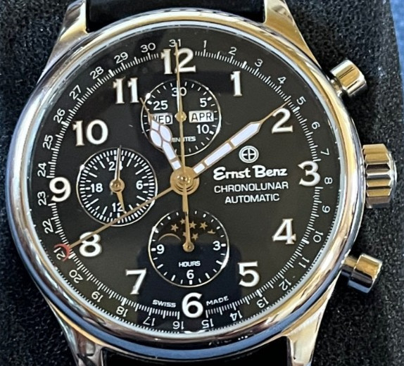 Ernst Benz Chronolunar 40300 Swiss Made SS Automatic Men’s Watch