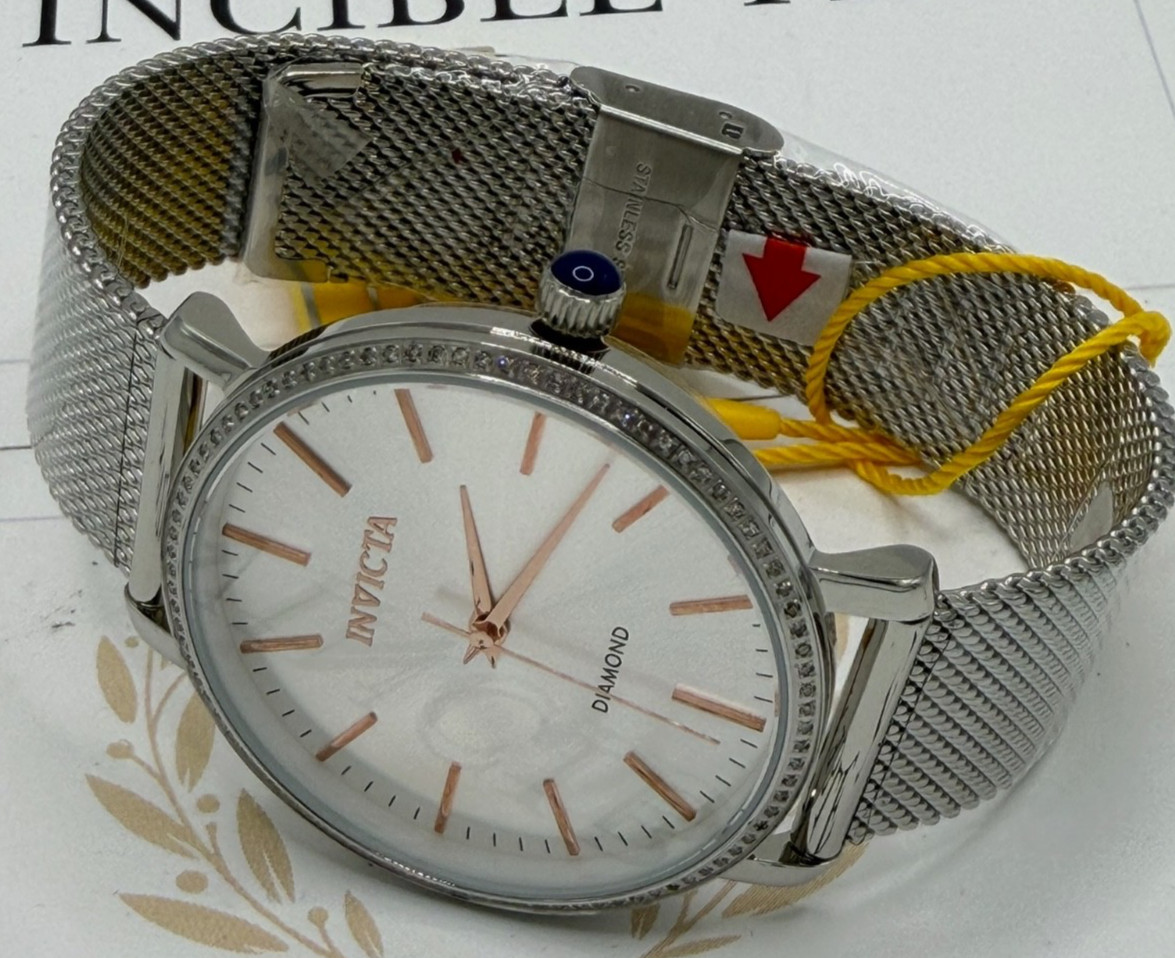 Invicta Elite Diamond 0.32 Carat Diamond Unisex Watch – 38mm, Steel (48747)