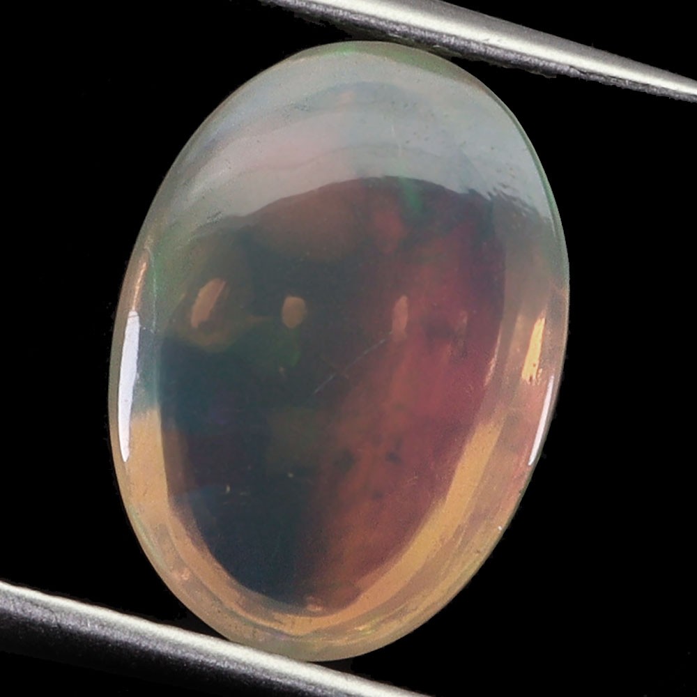 Oval AAA Floral Flash Play Of Color Crystal Fire Opal 3.21ct 14x10mm Gemstone