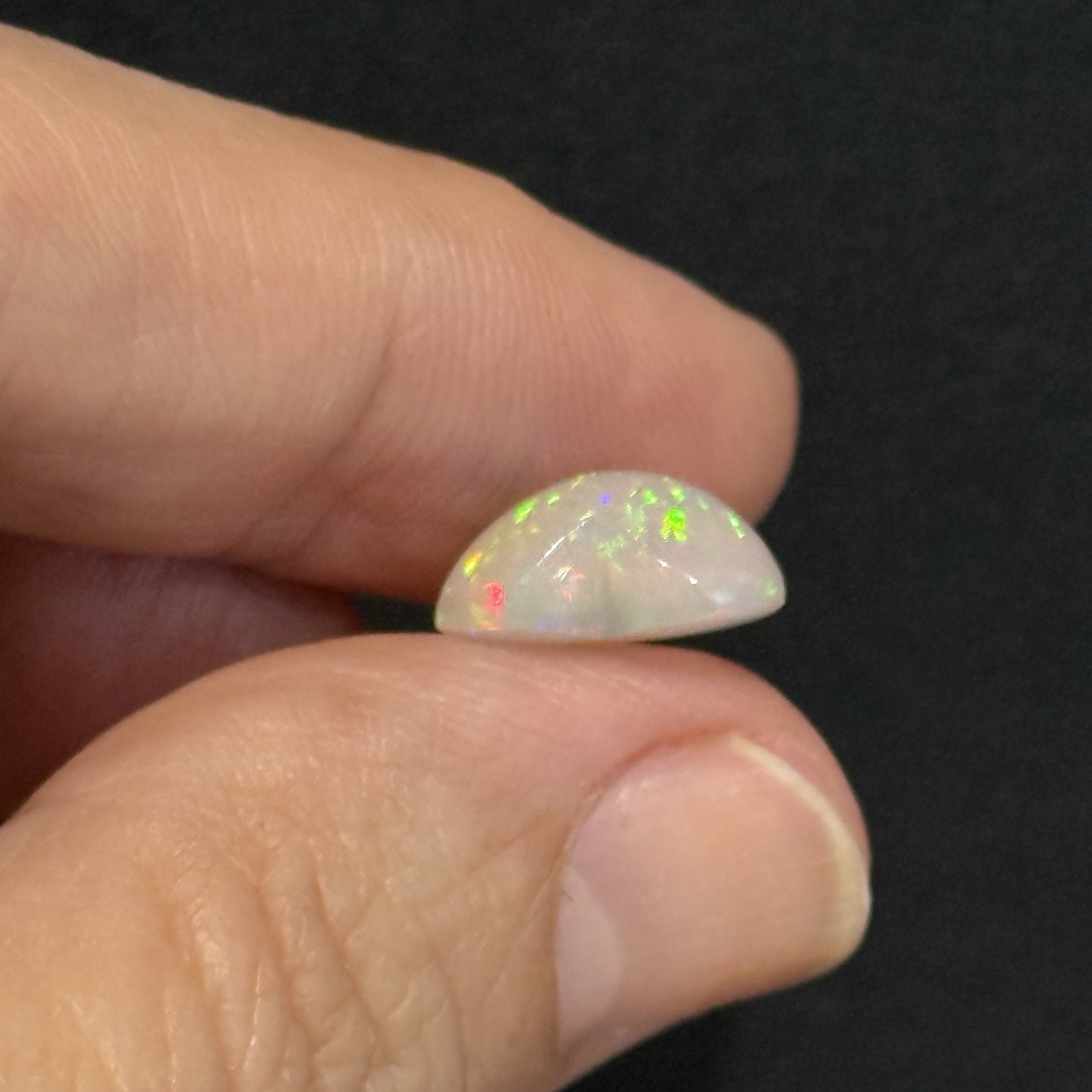 3.7ct 12.5×11.8×6.2mm Colorful Fine Pin Fire Heart Ethiopian Welo Opal Ring Gem