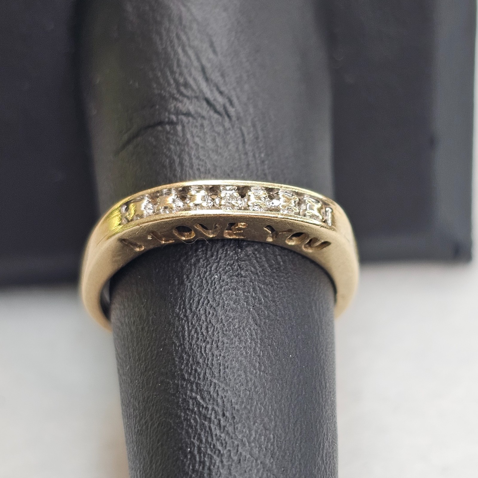 Vintage 10K Gold I Love You Diamond Promise Anniversary Ring Sz 6.75 1.95g