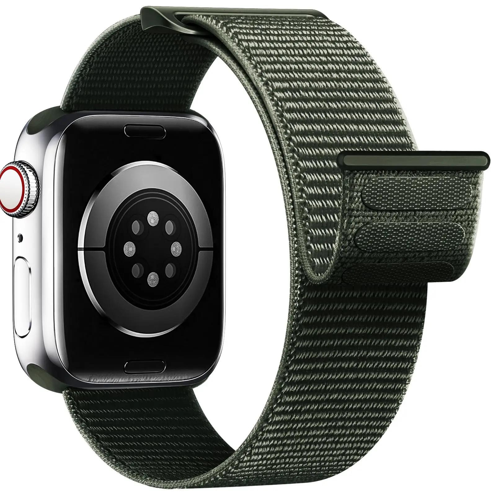 New Nylon Loop Strap Apple Watch Band 46mm 40mm Smart Belt Bracelet for Iwatch