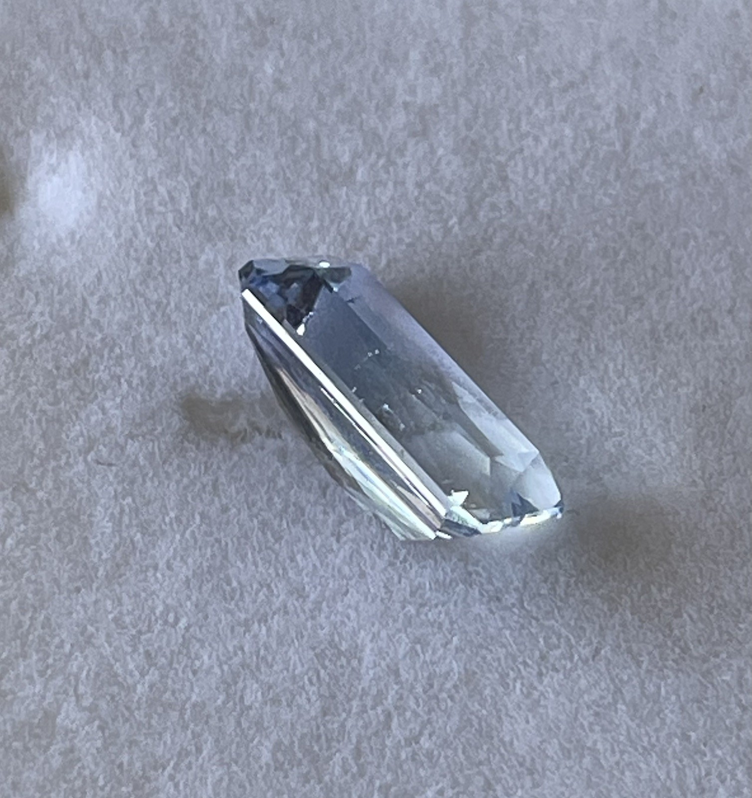 2.80 ct Light Violetish Blue Jeremejevite. GIA certificate. Unheated Untreated