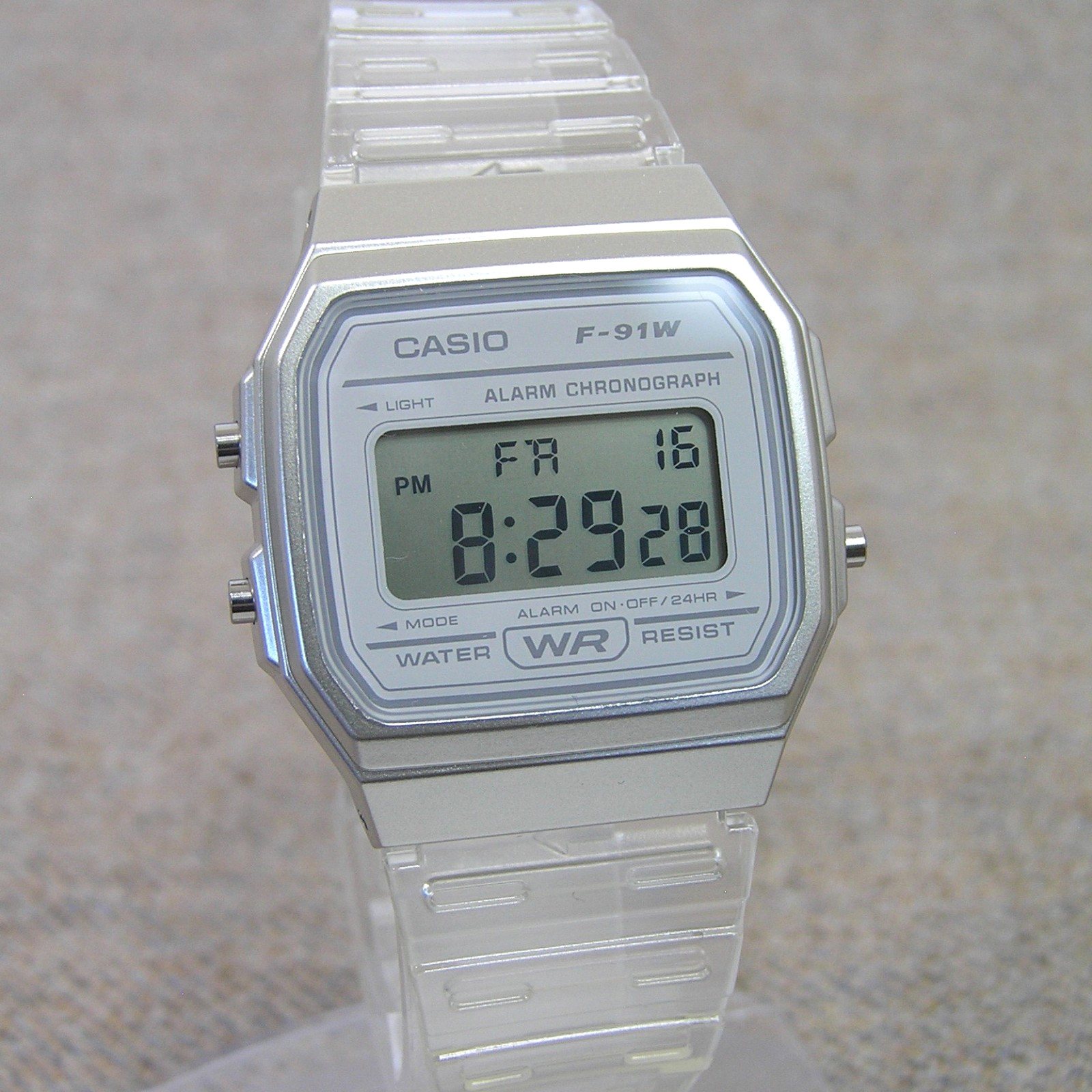 UK STOCK CASIO F-91WS-7JH Japan Exclusive Digital Watch Clear Imported Model