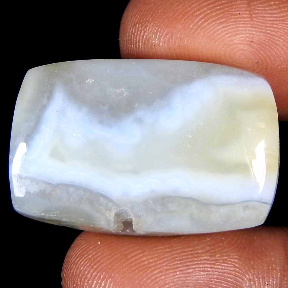 41.65Cts100%Natural Blue Lace Agate Cushion Cabochon Loose Gemstone
