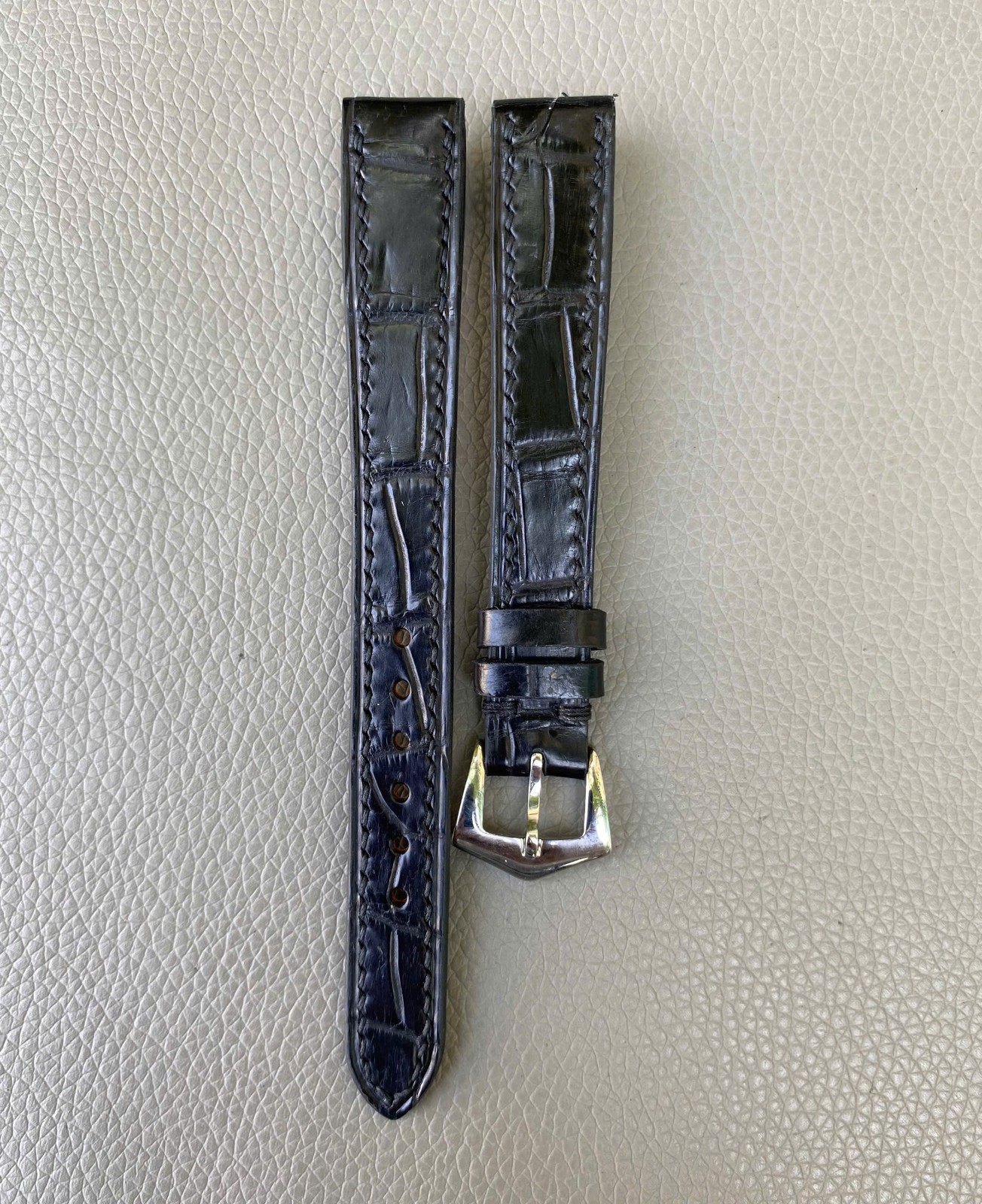 Open Ended Black Genuine Leather Watch Strap size 12 13 14 15 16 17 18 19..26mm