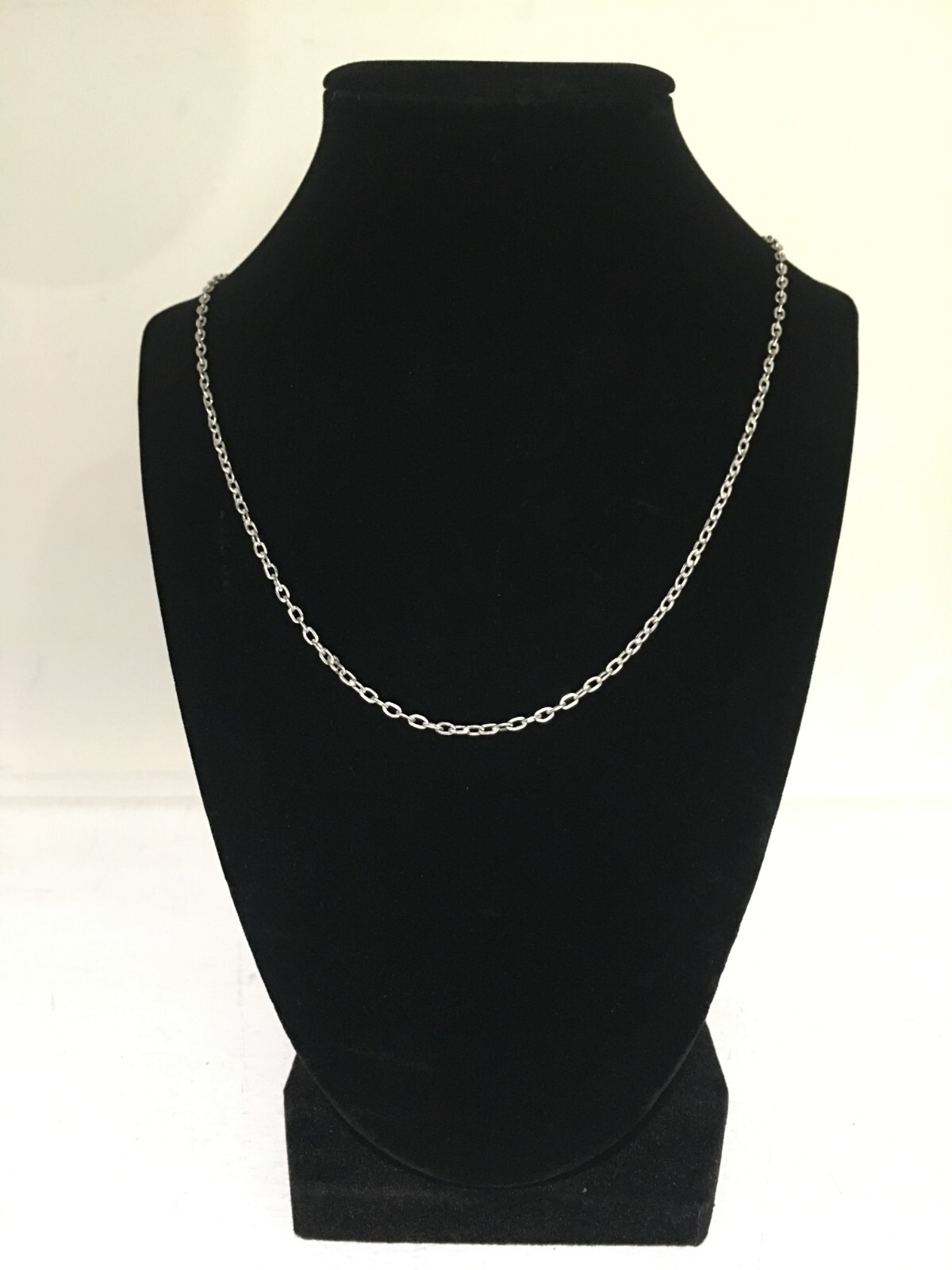 24.5 inch Stainless Steel Cable Necklace Vintage 2.2 MM Choker Chain NO CLASP