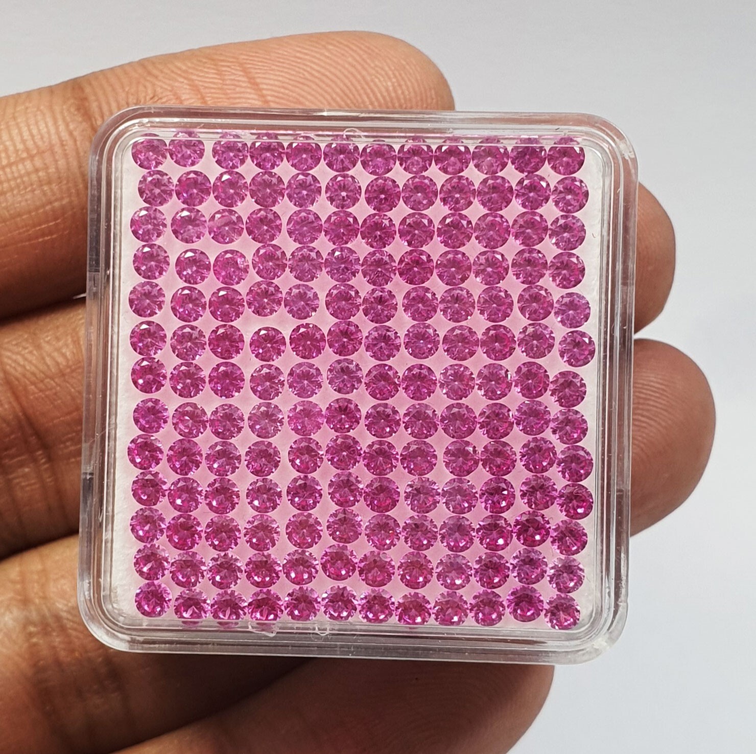 50 Pcs Flawless Ceylon Pink Sapphire Lot Round Diamond Cut Loose Gemstone 2.50MM