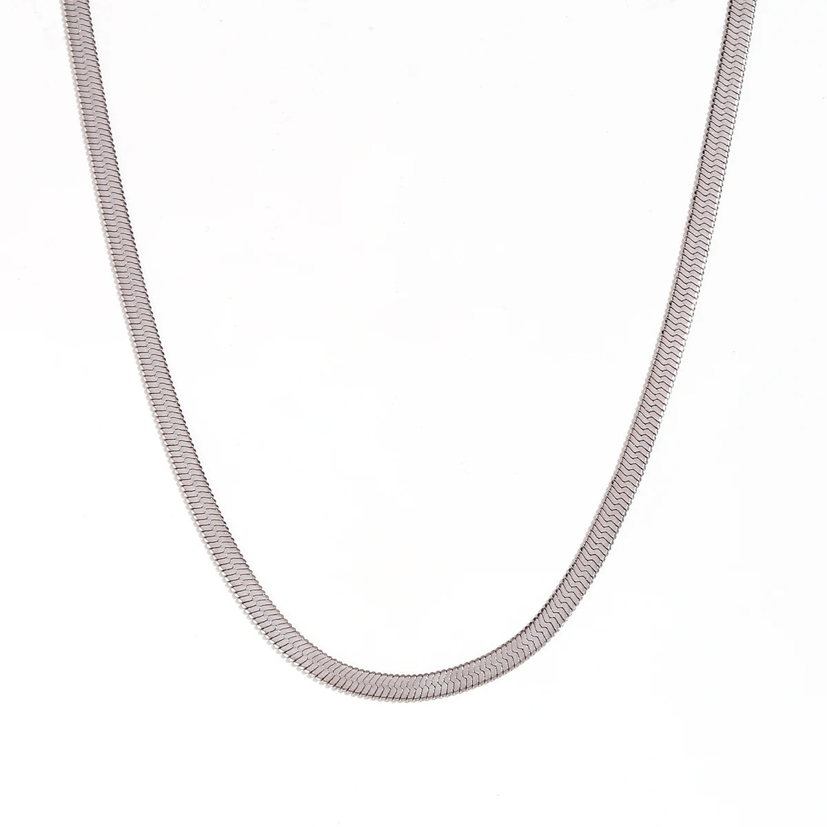 Water Wave Chain Necklace Stainless Steel Snake Link Multiple Wear Jewelry