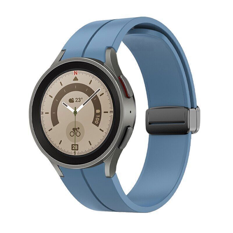 Magnetic Clasp Silicon Strap Band For Samsung Galaxy Watch 5 40/44mm/ 5 Pro 45mm